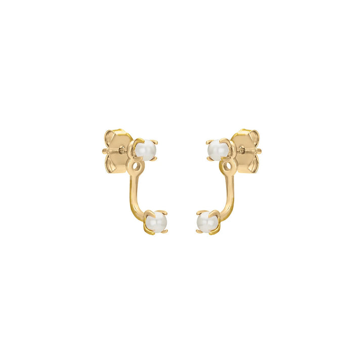 Dainty Front &amp; Back Stud Earring Pearl-Embark Fine Jewelry