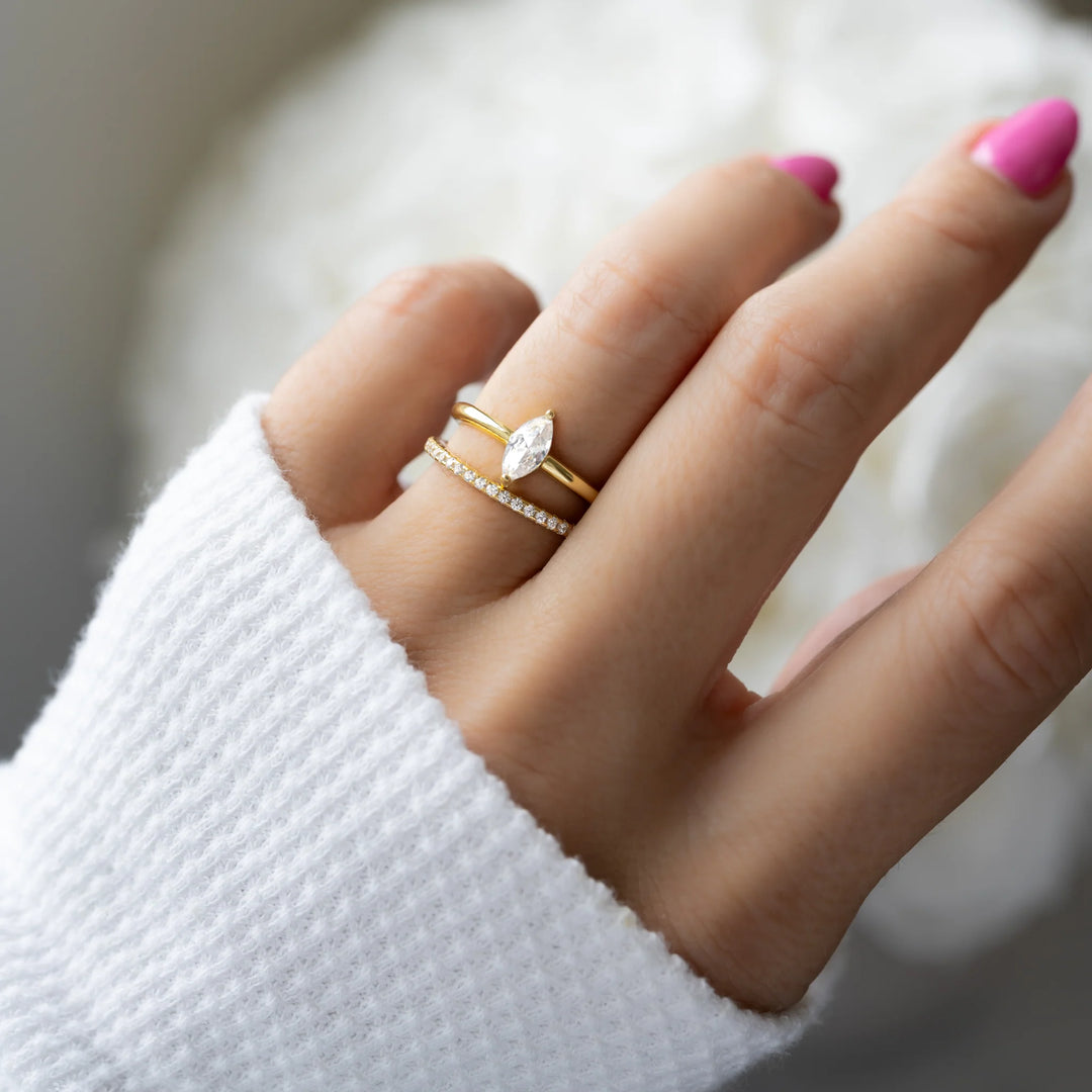Marquise Solitaire Travel Ring