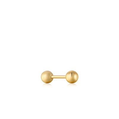 Gold Sphere Barbell Stud