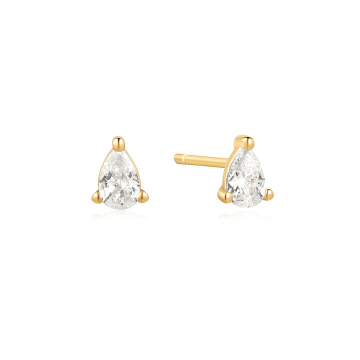 Pear Solitaire Stud