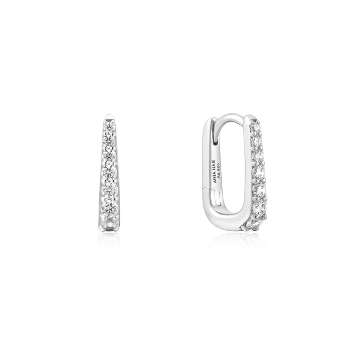 Oval Pave Huggies