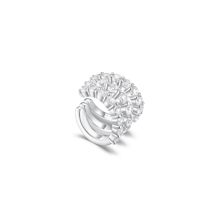 Silver Triple Wrap Ear Cuff