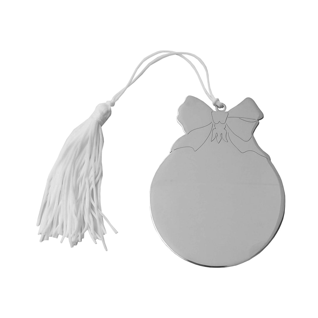 Engravable Ball Ornament with Bow