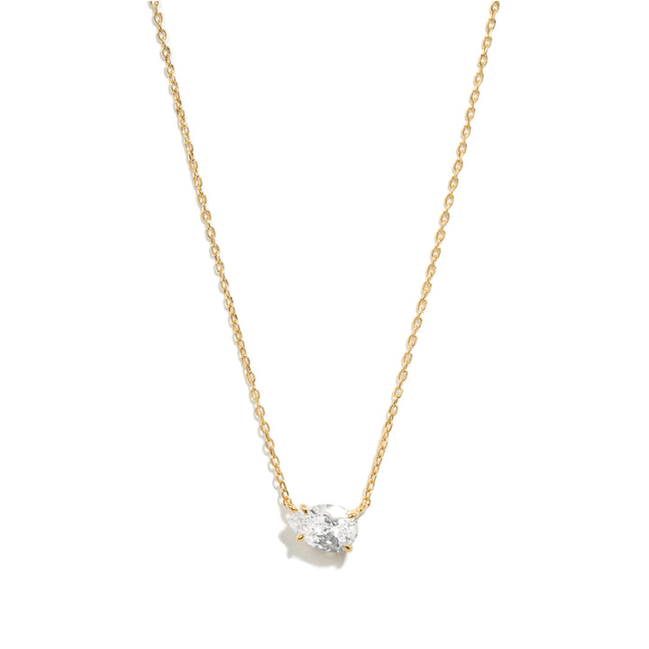 East-West Pear Solitaire Necklace-Embark Fine Jewelry