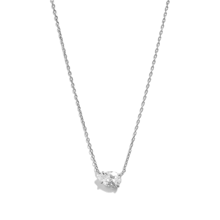 East-West Pear Solitaire Necklace-Embark Fine Jewelry