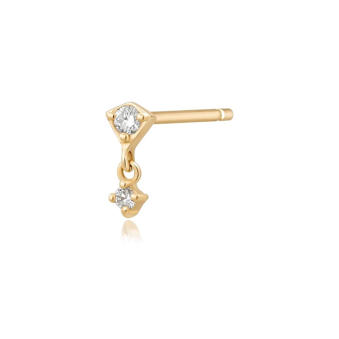 14K Lab Grown Diamond Drop Stud