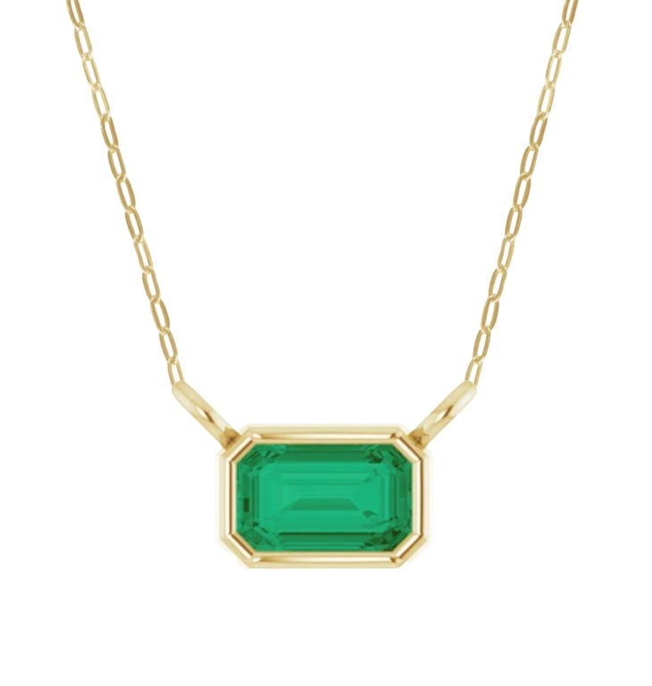 Build Your Own - 14K Gemstone Bezel-Set Necklace