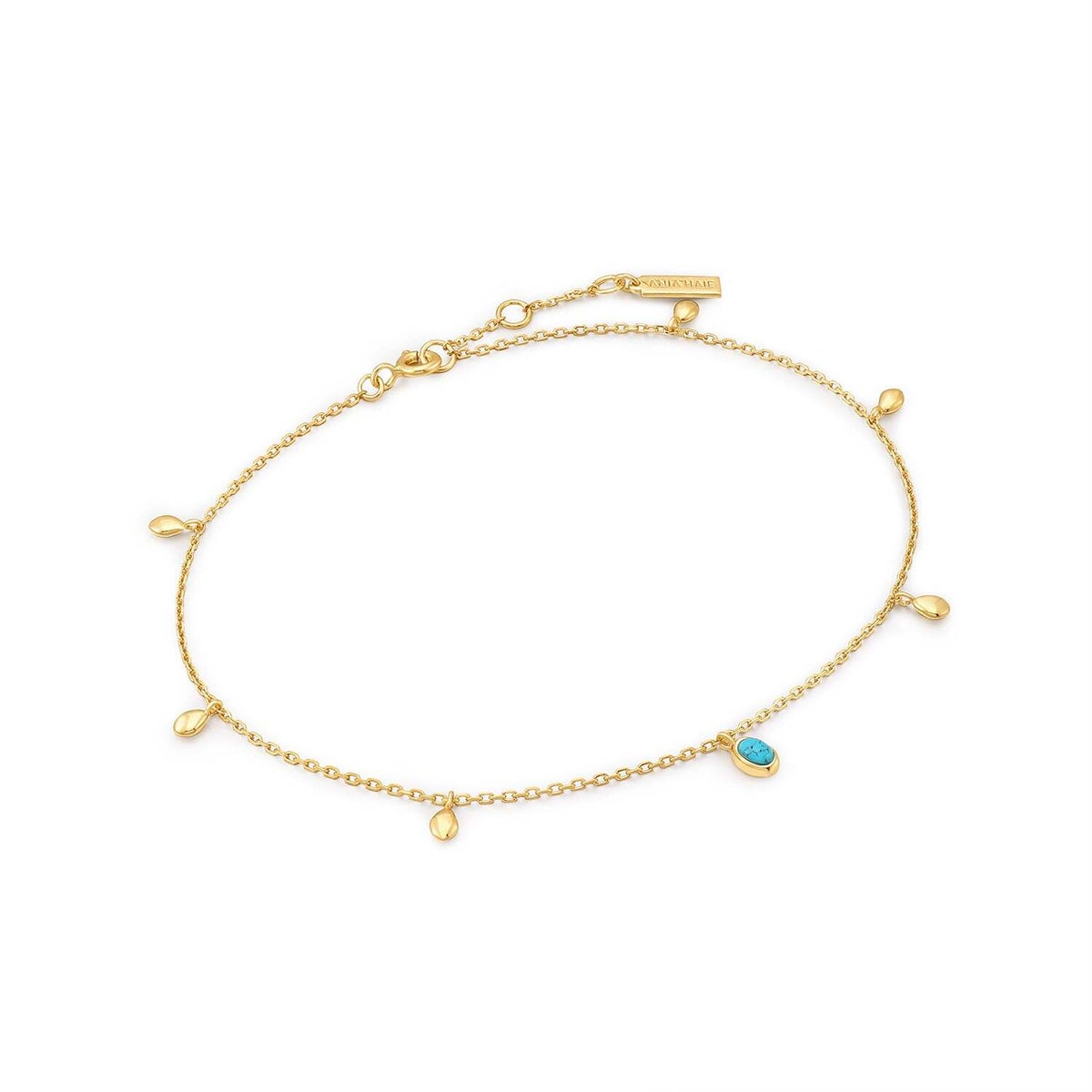 Turquoise Drop Pendant Anklet