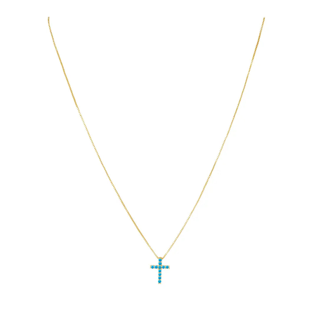 Turquoise Cross Necklace