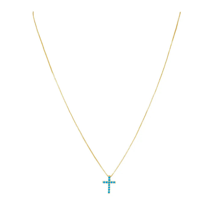 Turquoise Cross Necklace