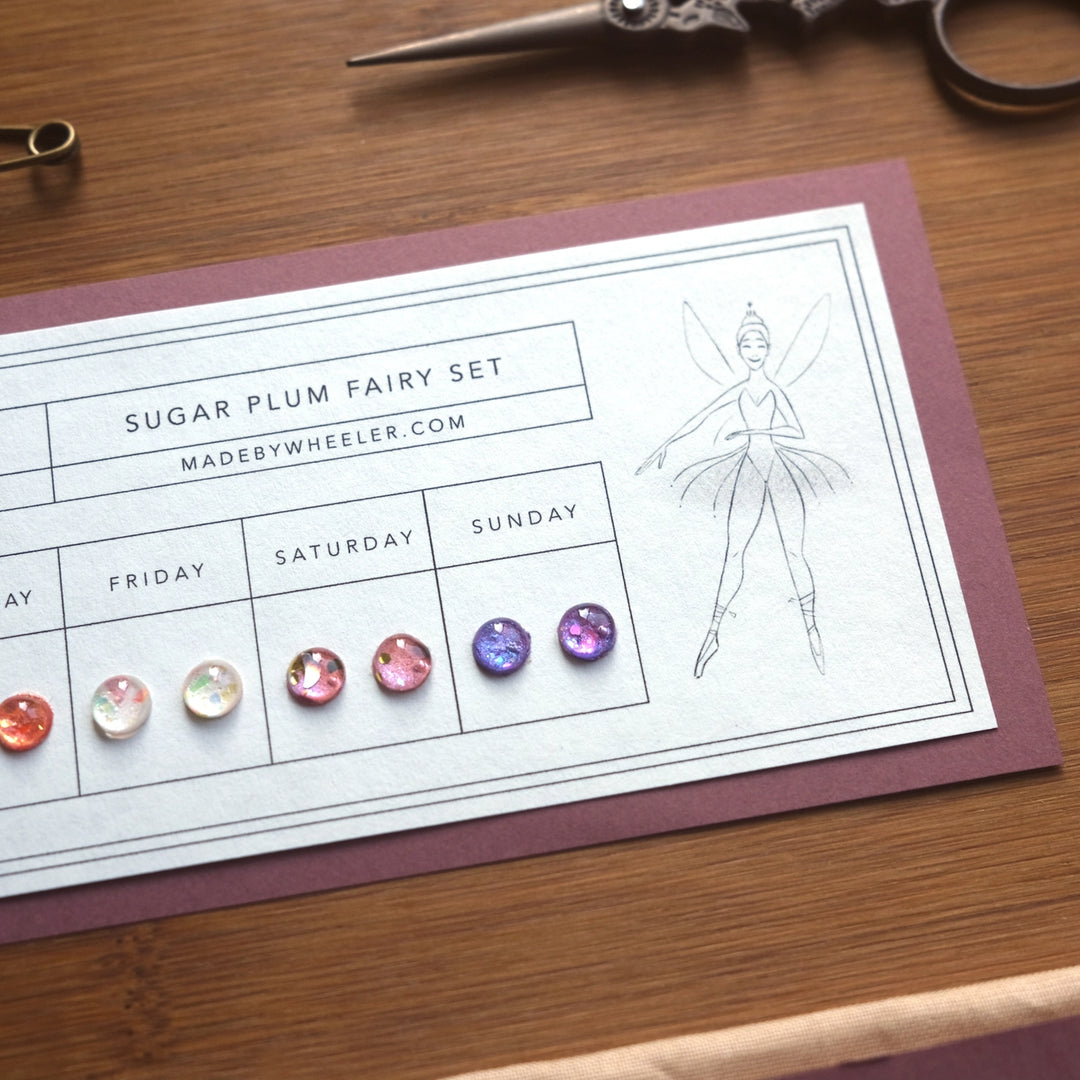 Sugar Plum Fairy Stick-On Earrings