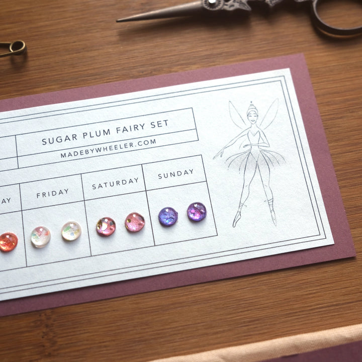 Sugar Plum Fairy Stick-On Earrings