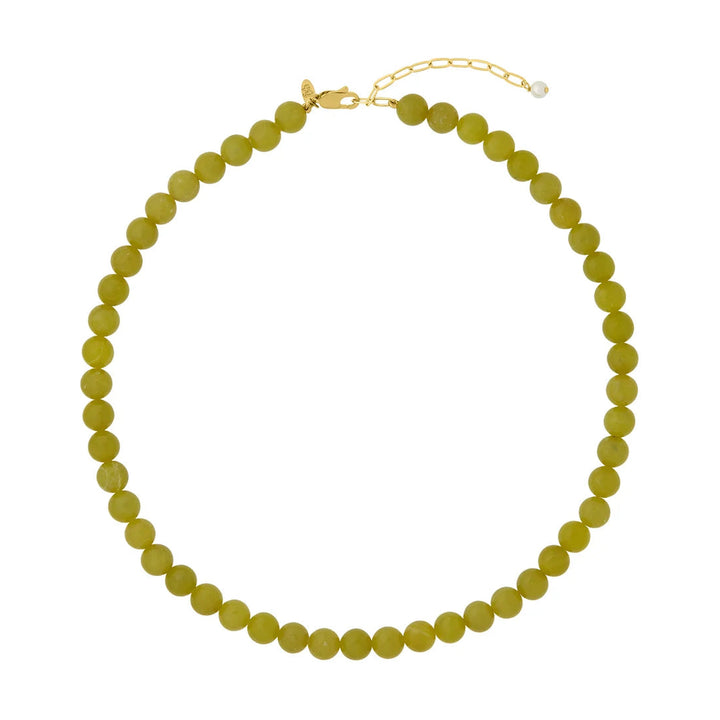 Fall Mini Paloma Necklace Olive Jade-Embark Fine Jewelry