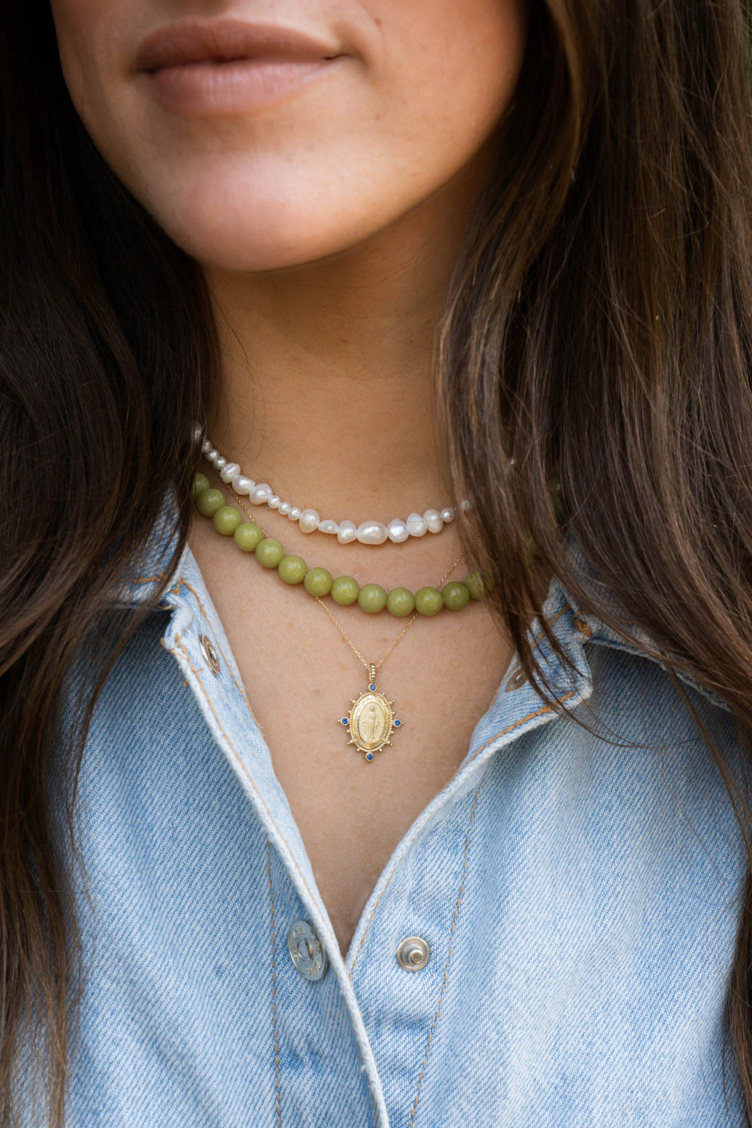 Fall Mini Paloma Necklace On Model-Embark Fine Jewelry