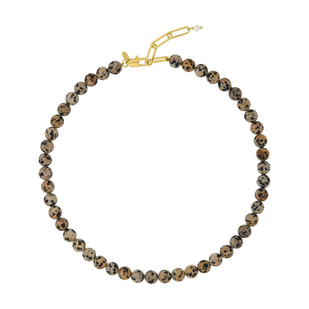 Fall Mini Paloma Necklace Dalmatian Jasper-Embark Fine Jewelry