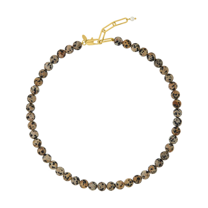 Fall Mini Paloma Necklace Dalmatian Jasper-Embark Fine Jewelry