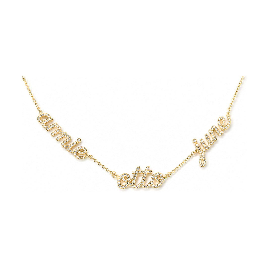 Pave Script Name Necklace-Embark Fine Jewelry