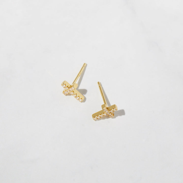 Tiny Cross Studs