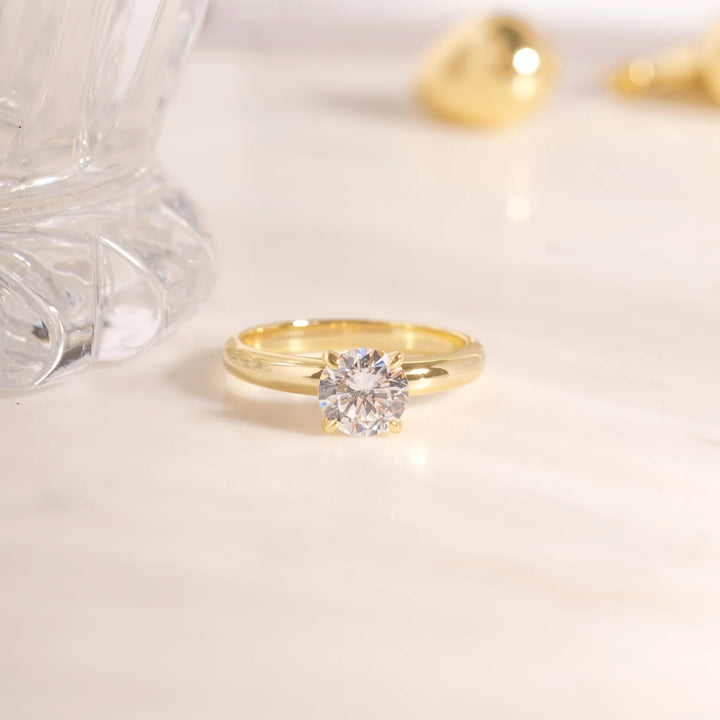 Round Solitaire Travel Ring