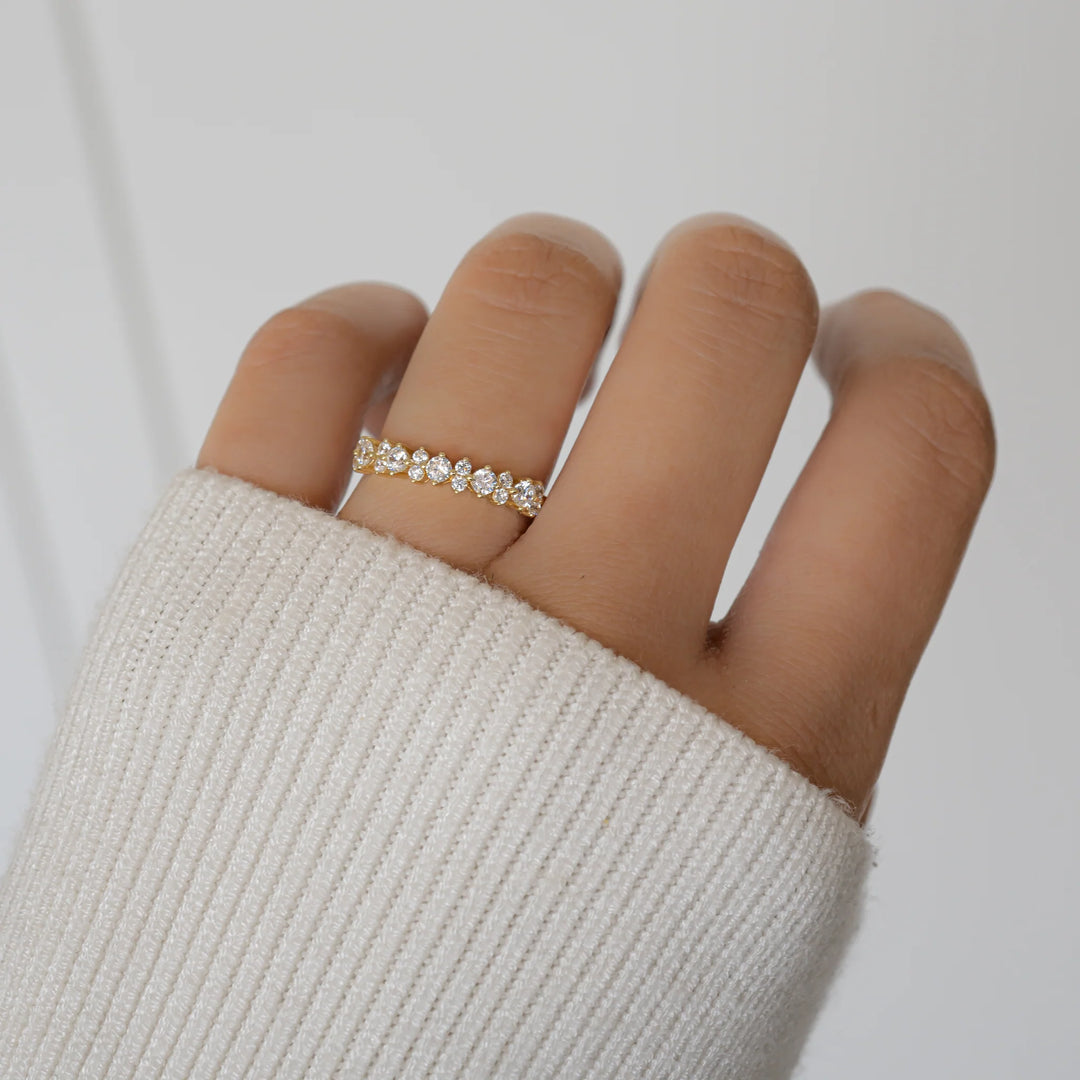 Dainty CZ Stack Ring