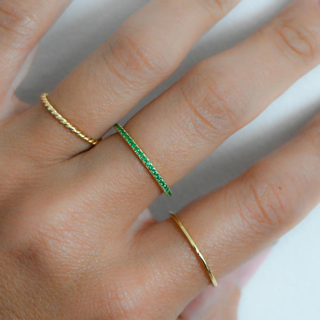 Gold Eternity Birthstone Ring