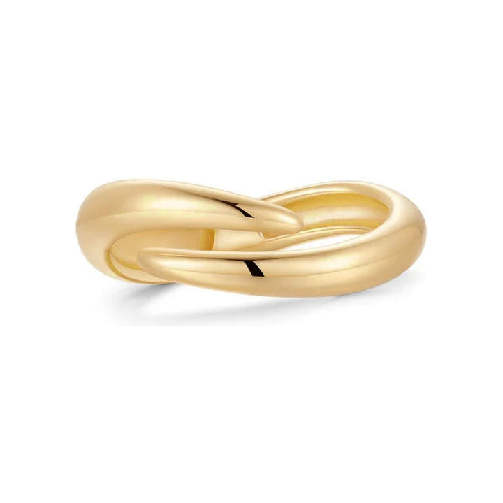 Gold Polished Spiral Adjustable Ring-Embark Fine Jewelry