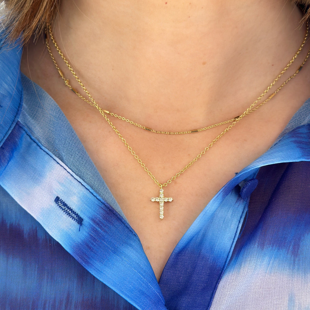 Simple Cross Necklace & Milla Chain Necklace