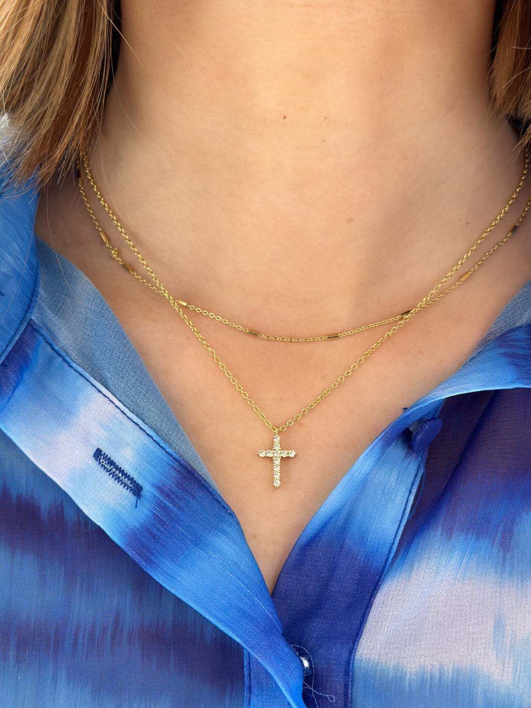 Simple Cross Necklace & Milla Chain Necklace