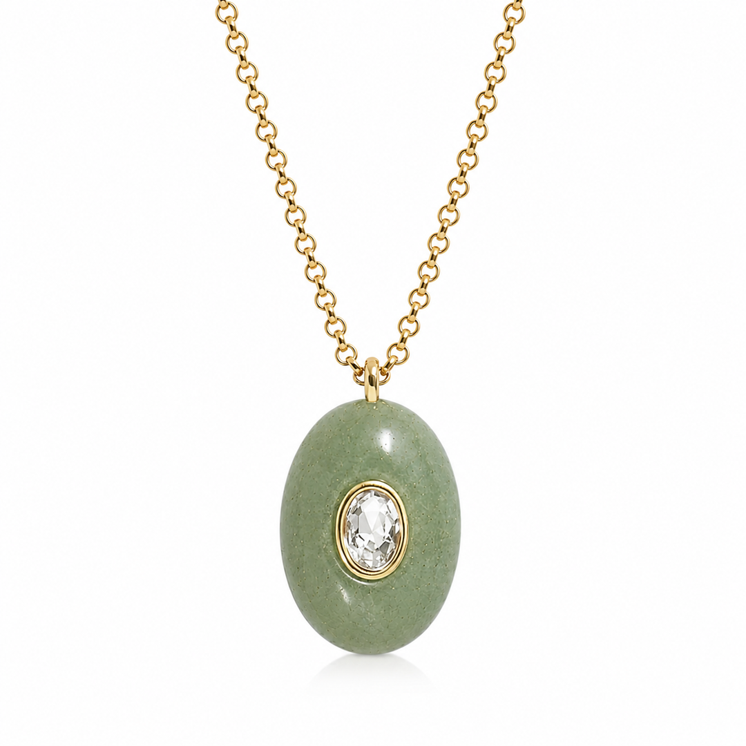 Gemstone Gumdrop Necklace