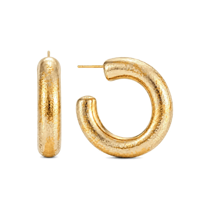 Hammered Chunky Hoops-Embark Fine Jewelry