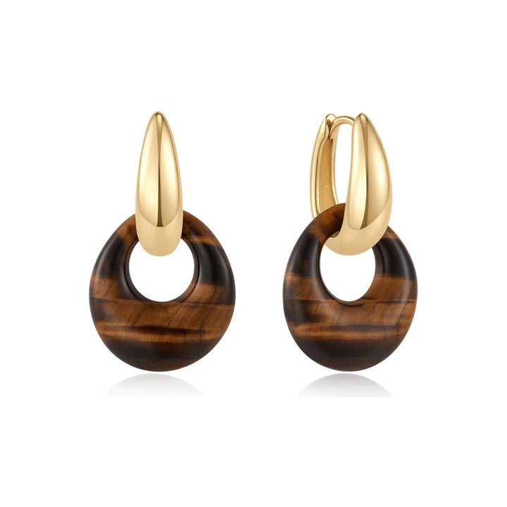 Hollow Pebble Drop Earrings-Embark Fine Jewelry