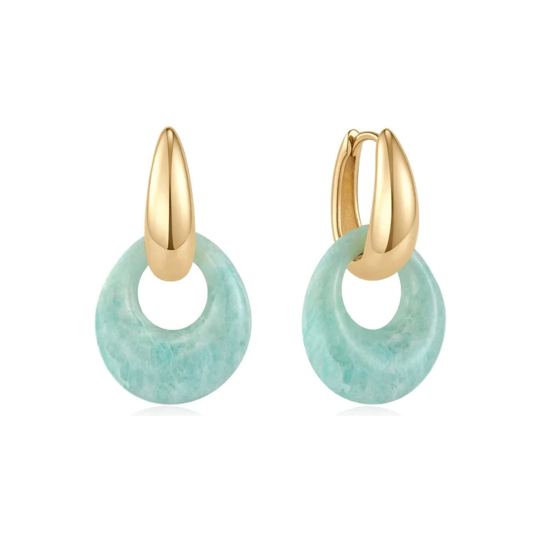 Hollow Pebble Drop Earrings-Embark Fine Jewelry