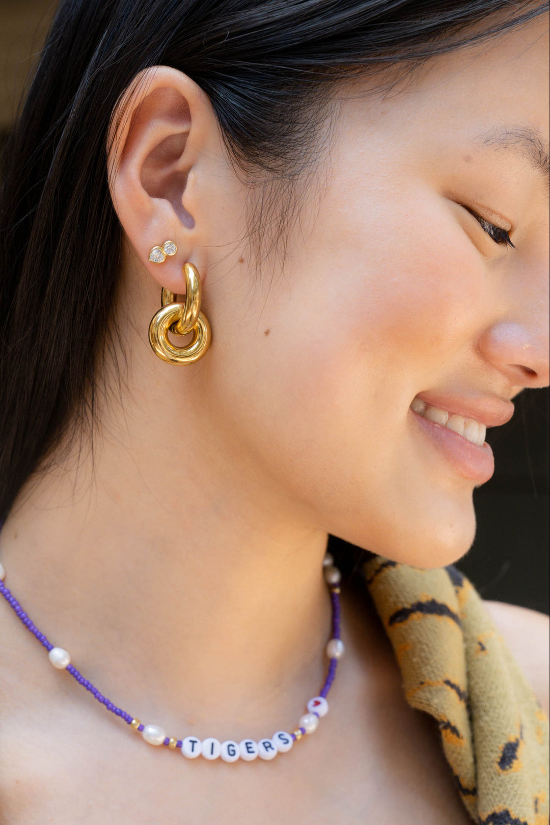 Interlocking Hoop Earrings
