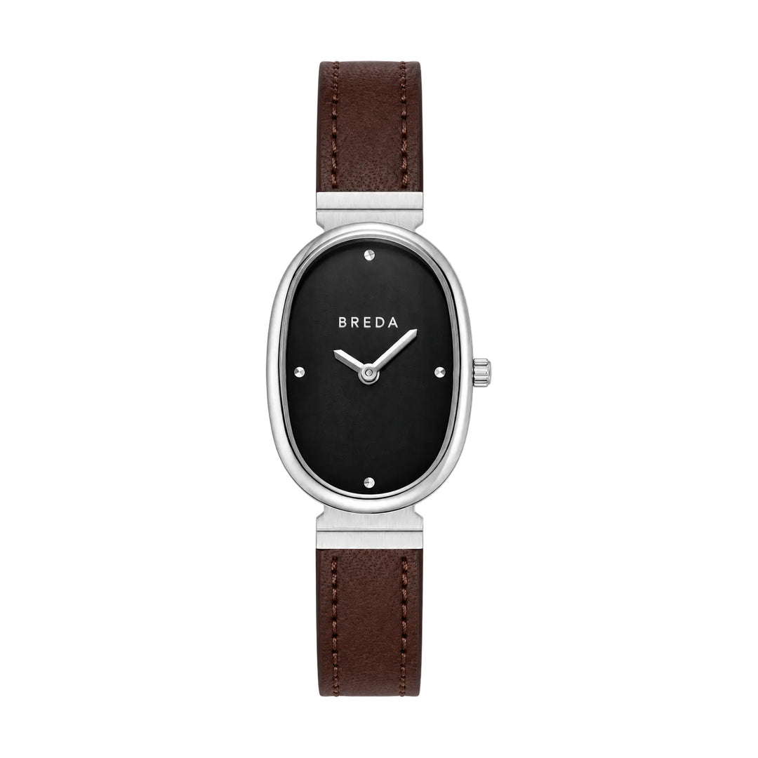 Jane Leather Band Watch Regular / Silver/Midnight/Dark Brown-Embark Fine Jewelry