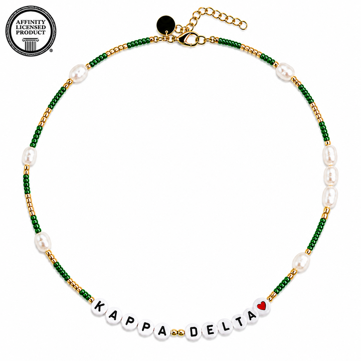 Sorority Bead and Pearl Necklace