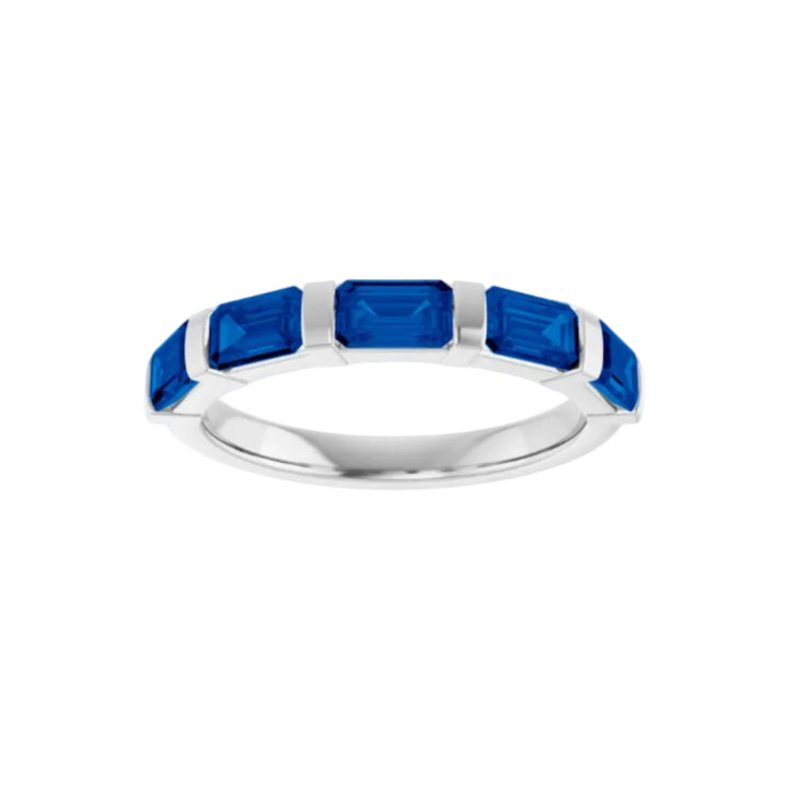 14K Emerald Diamond Anniversary Band