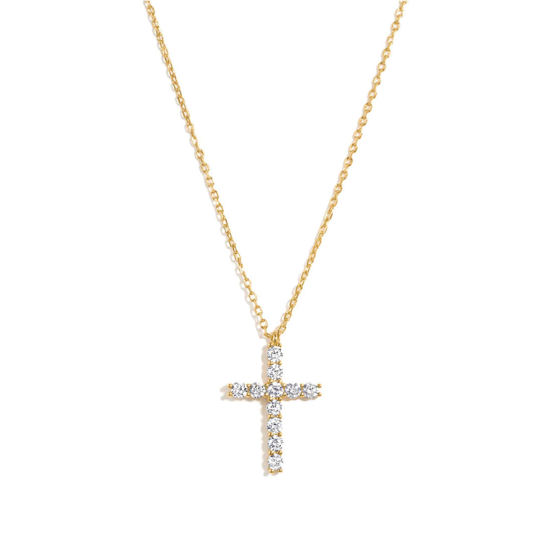 Large Studded Cross Necklace-Embark Fine Jewelry