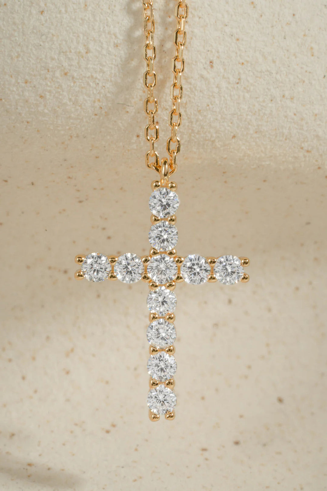 Large Studded Cross Necklace-Embark Fine Jewelry