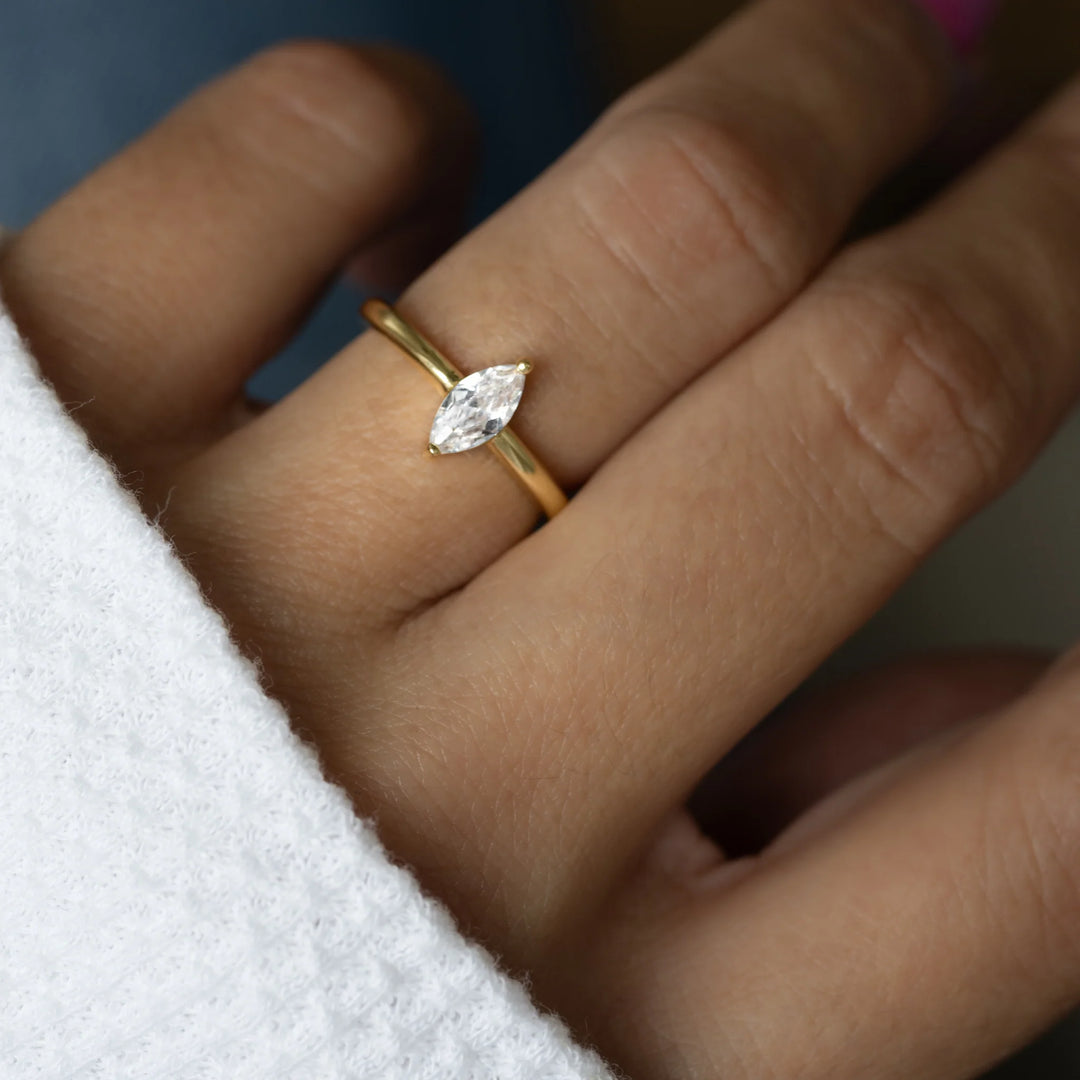 Marquise Solitaire Travel Ring