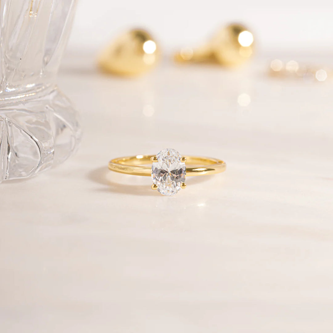 Oval Solitaire Travel Ring
