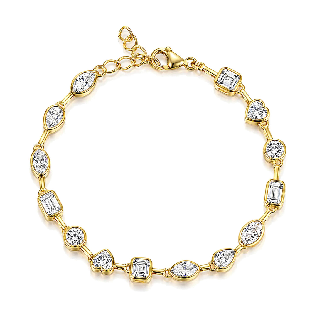 Multi Shape Stone Link Bracelet-Embark Fine Jewelry