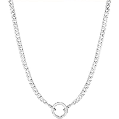 Curb Chain Charm Connector Necklace