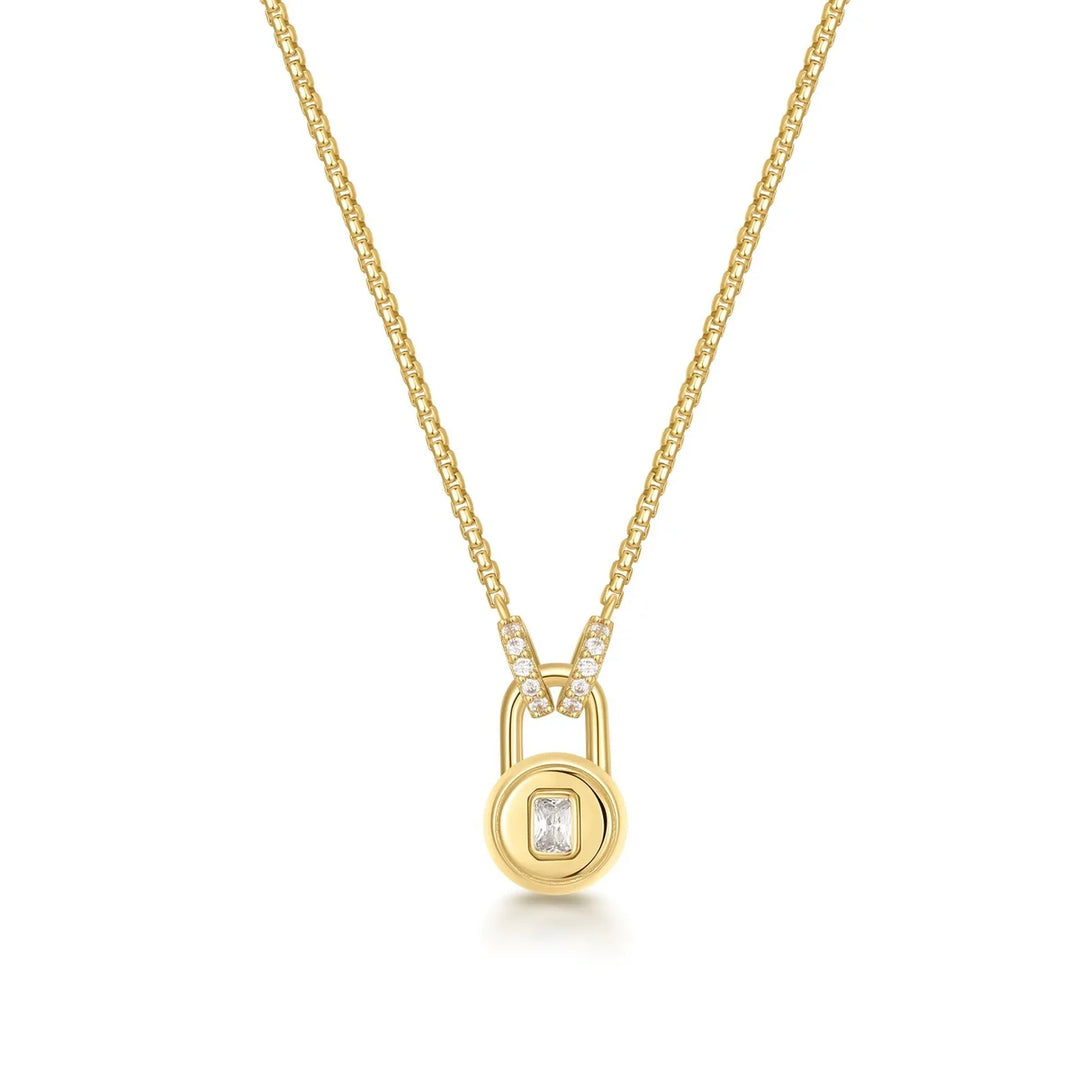 Linked Locket Dangle Necklace