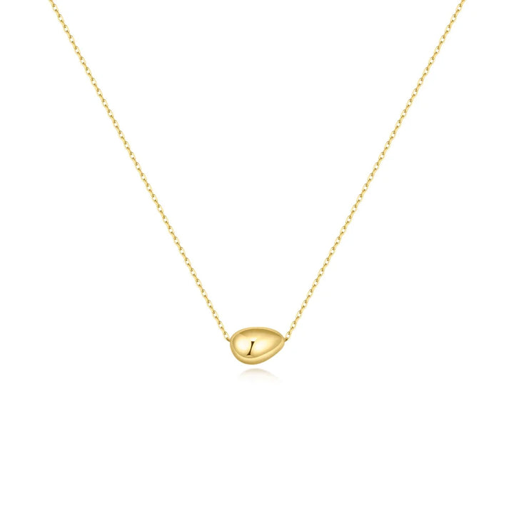 Gold Dome Pebble Necklace