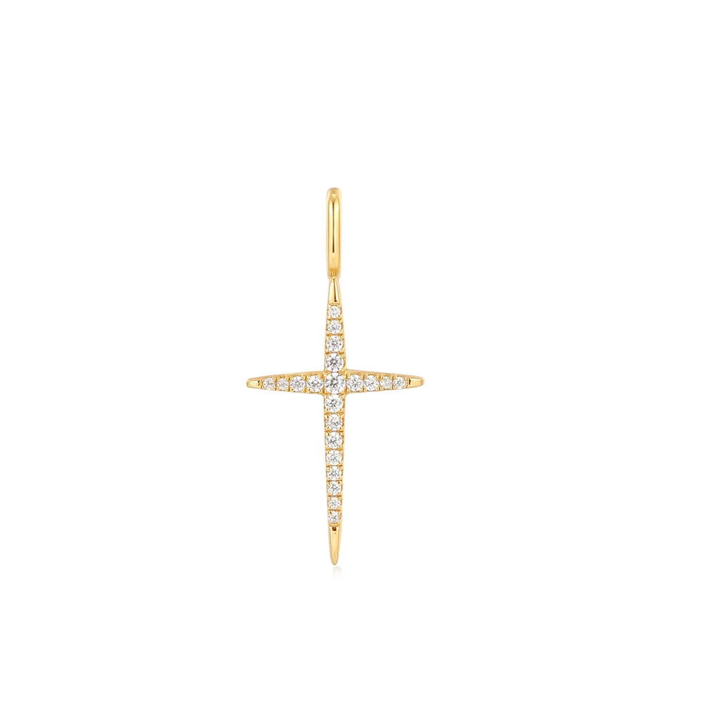 Pave Cross Charm