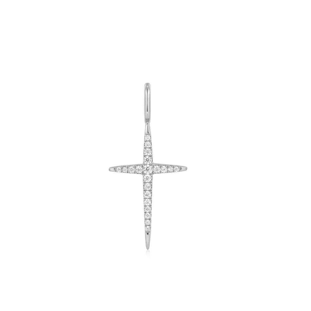 Pave Cross Charm