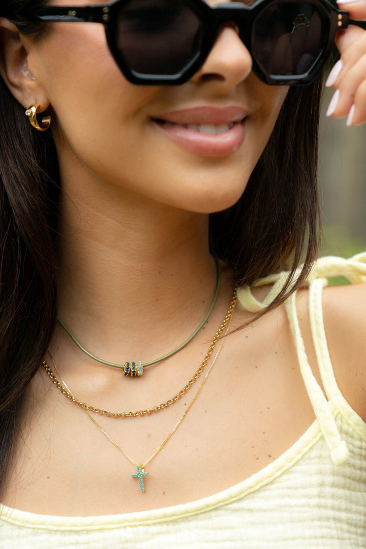Turquoise Cross Necklace