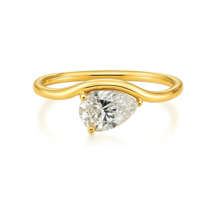 Offset Pear Solitaire Ring-Embark Fine Jewelry
