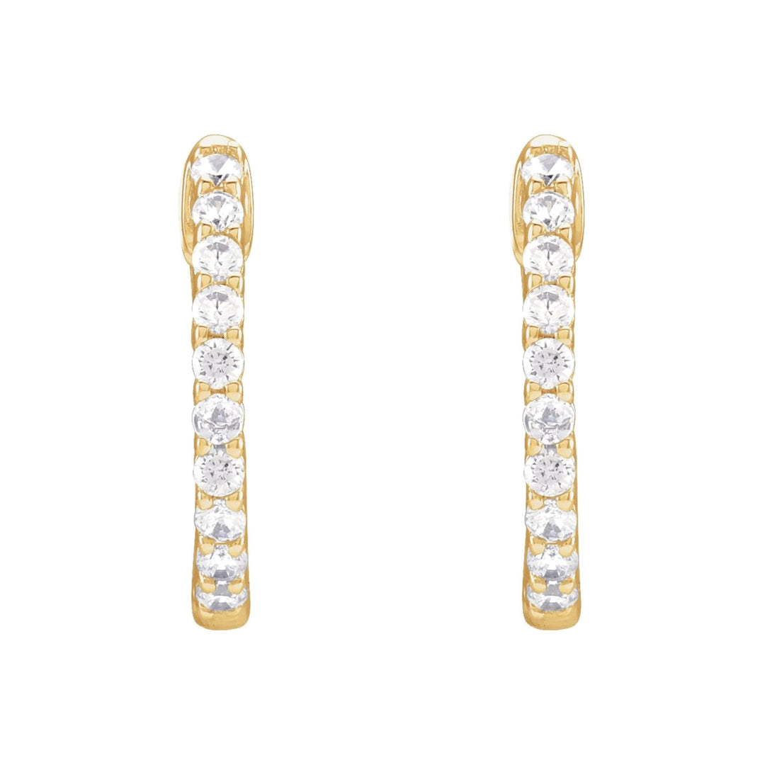 14K Lab Grown Diamond Inside-Outside Hoops-Embark Fine Jewelry