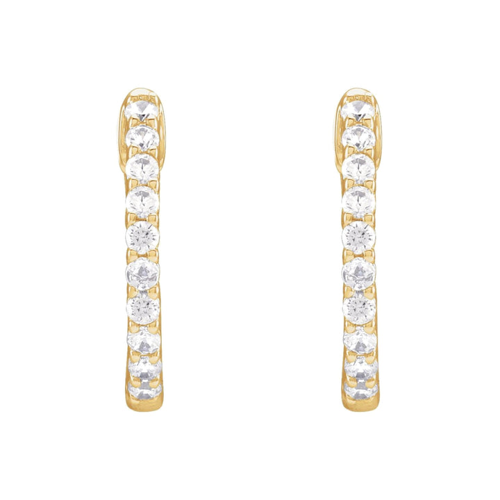 14K Lab Grown Diamond Inside-Outside Hoops-Embark Fine Jewelry